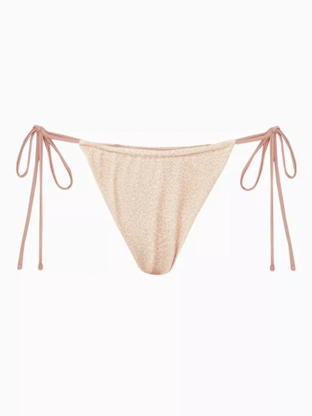 New! Frankie's Bikinis Coco Cheetah Tia String Bikini Bottom Medium 39316
